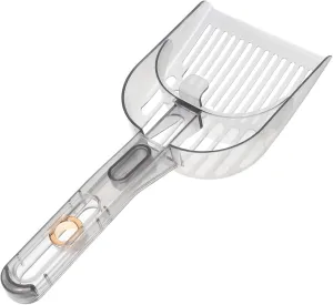 Pine Cat Litter Scoop Large Holes for Efficient Poop Removal Long Handled Scooper for Pet Litter Box Cleaning