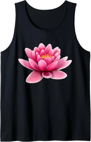 Pink Water Lily Bloom Tank Top