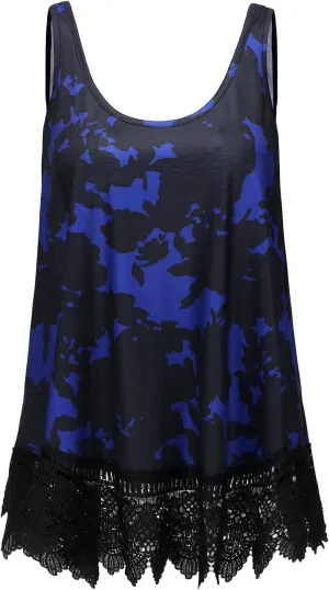 Plus Size Swing Lace Flowy Tank Top for Women