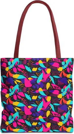 POP Art Geometric Pattern Shoulder Tote Bag for Travel,Work or Overnight weekender bag, lined 3 sizes 5 colors Gift for Mum