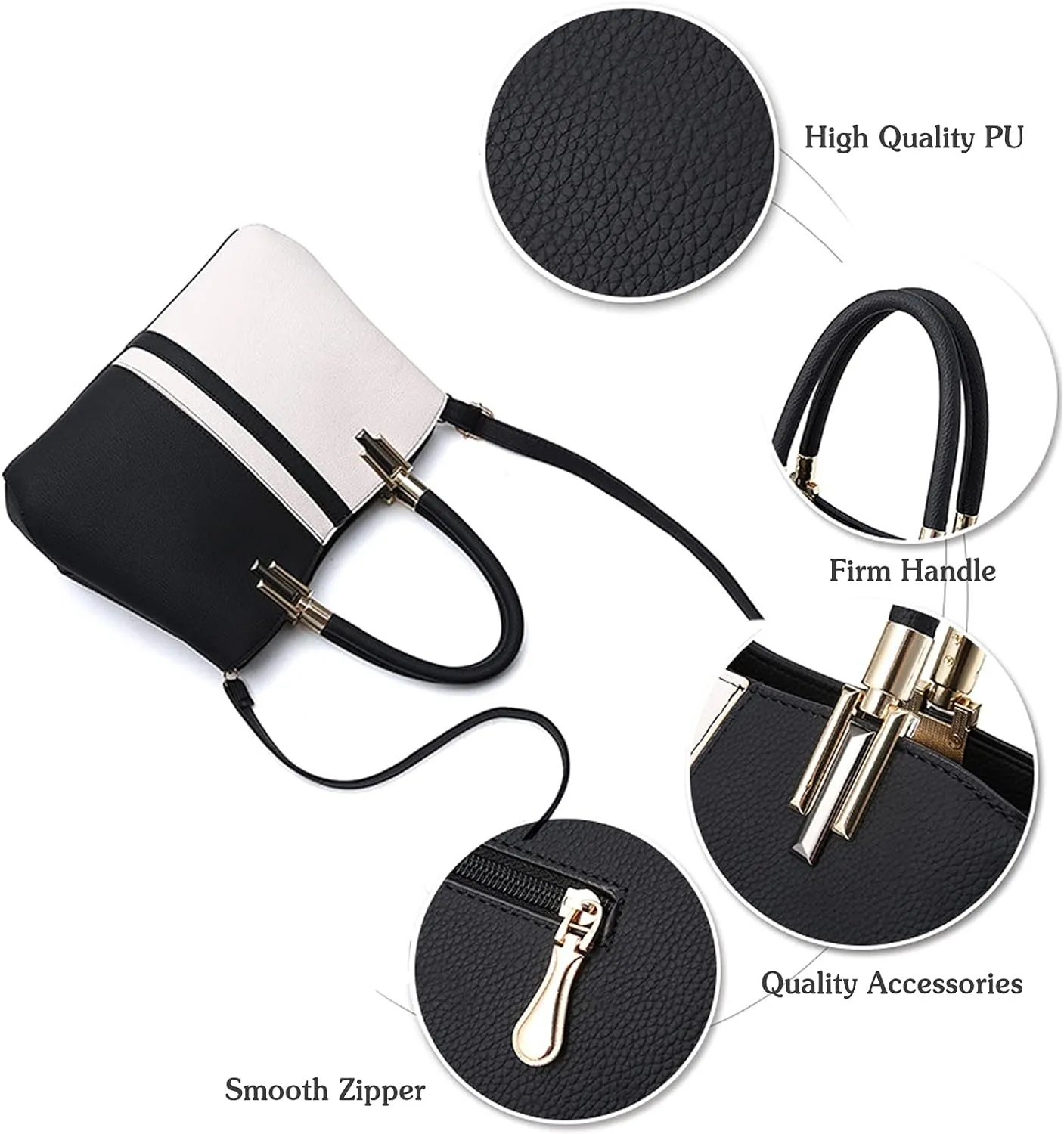 PORRASSO Women Handbag Fashion Top-Handle Bags Ladies Tote Shoulder Bag Female