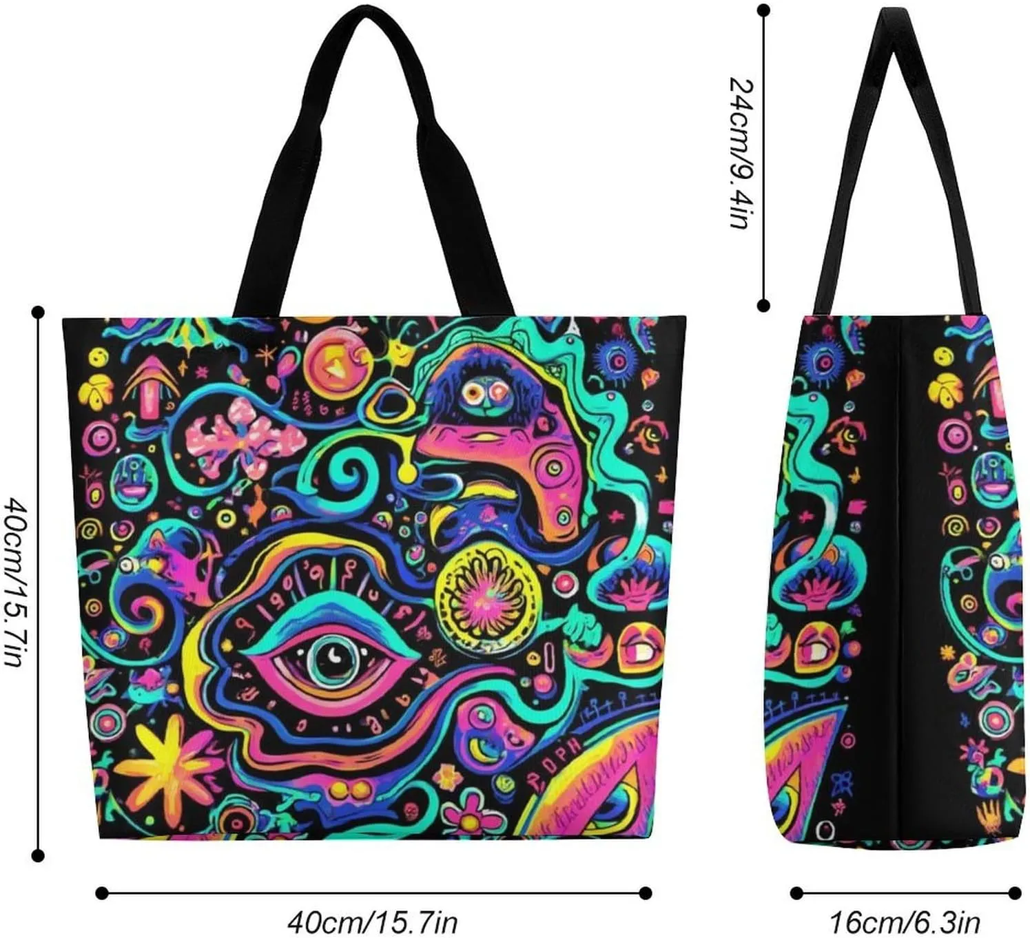 Portable Grocery Shoulder Bag for Women Casual Reusable Shopping Bag Large Tote Bags