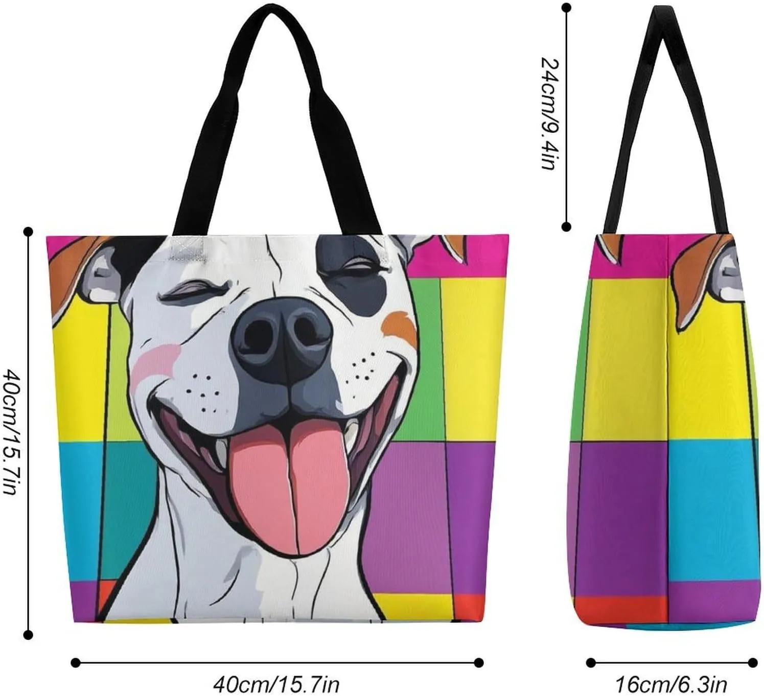 Portable Large Tote Bag for Women, Reusable Grocery Shoulder Bag Multipurpose Shopping Bags
