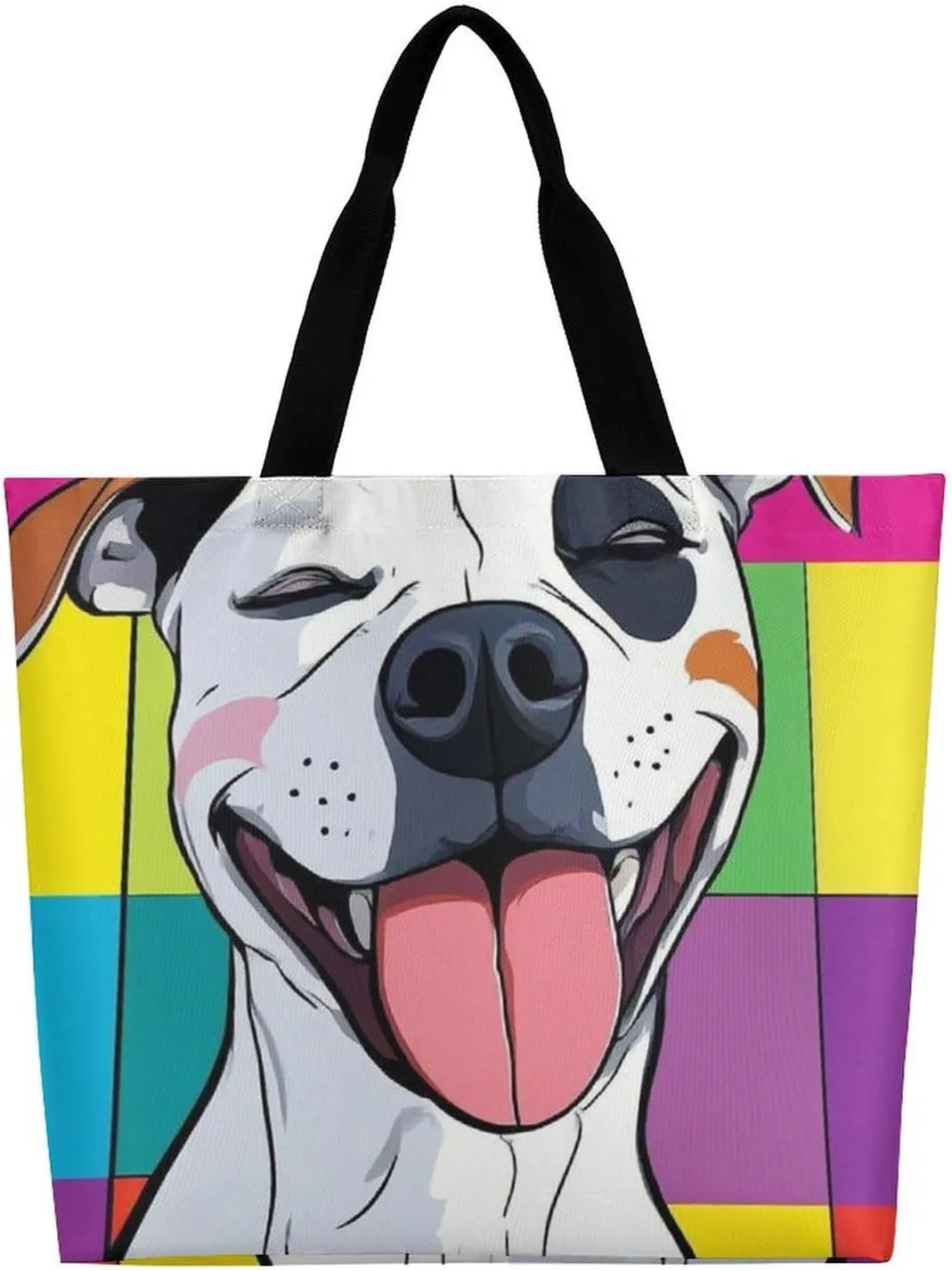 Portable Large Tote Bag for Women, Reusable Grocery Shoulder Bag Multipurpose Shopping Bags