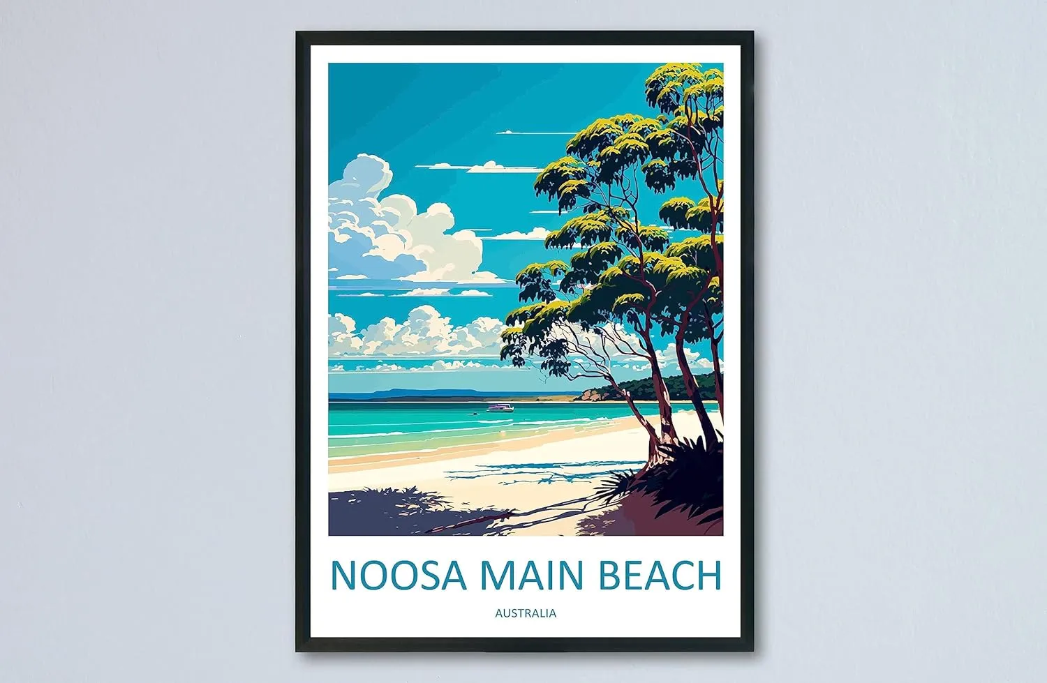 Poster Of Noosa Main Beach Travel Wall Art Noosa Main Beach Wall Hanging Home Decor Print Art Lovers Australia Travel, 64 Poster Print Photo