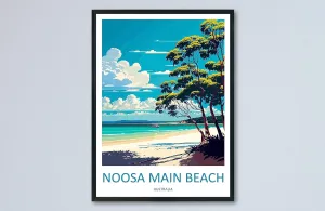 Poster Of Noosa Main Beach Travel Wall Art Noosa Main Beach Wall Hanging Home Decor Print Art Lovers Australia Travel, 64 Poster Print Photo