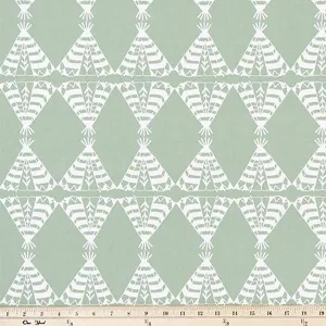 Pow Wow Sundown Green Drapery Fabric by Premier Prints - 30 Yard Bolt