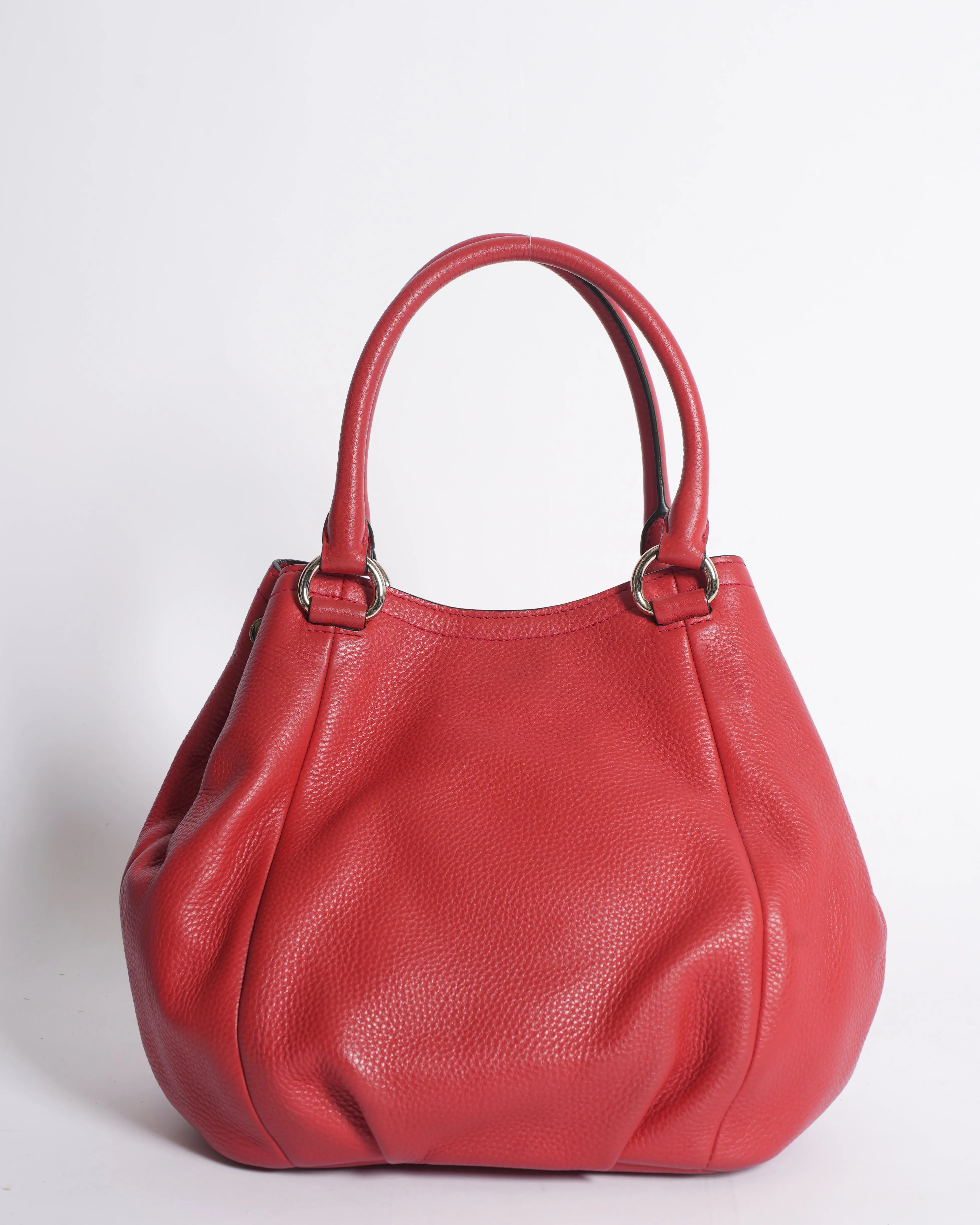 Prada Rosso Vitello Phenix Leather Tote Bag