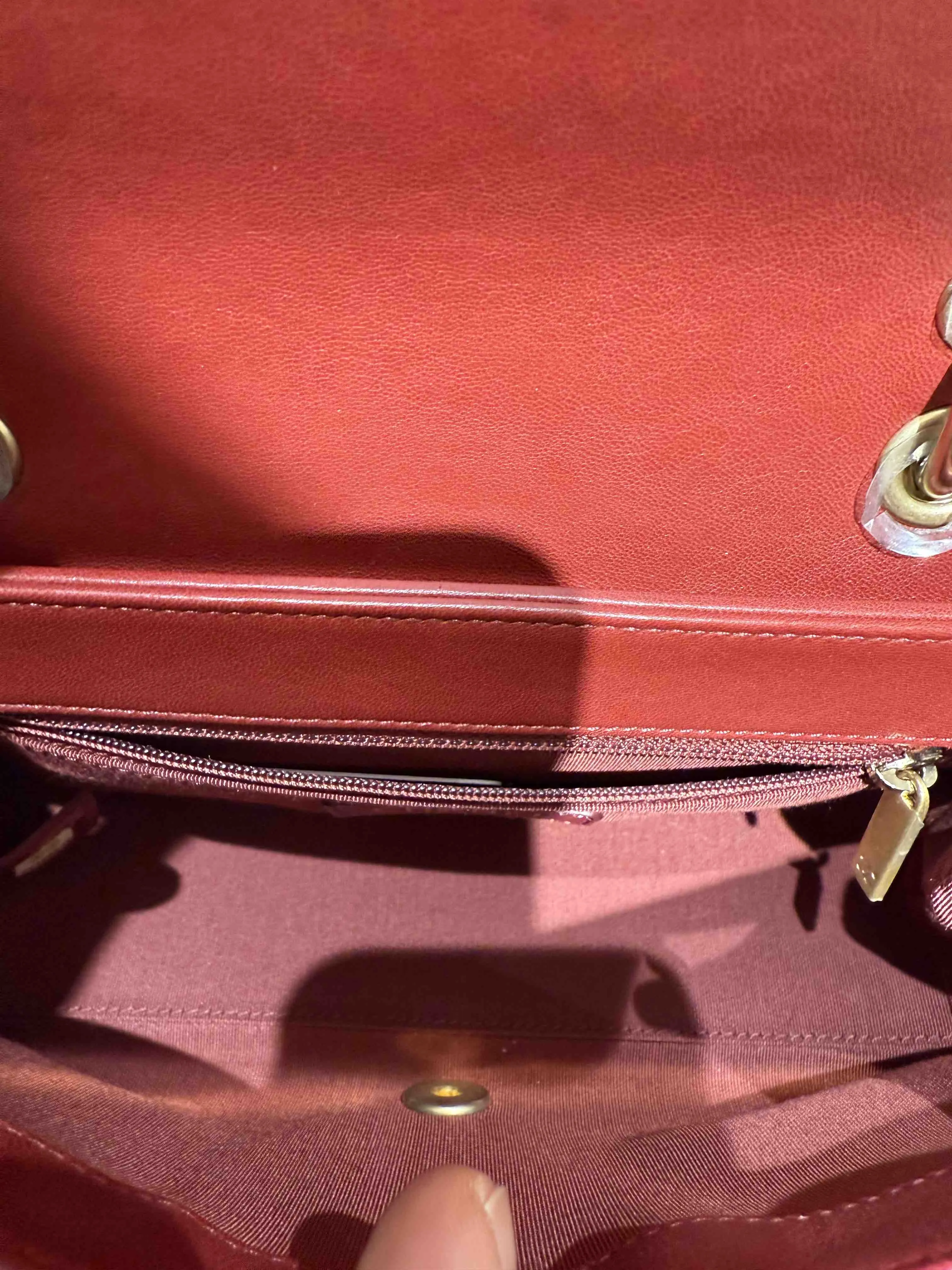 Preloved Chanel 2017 Red Top Handle Flap Bag