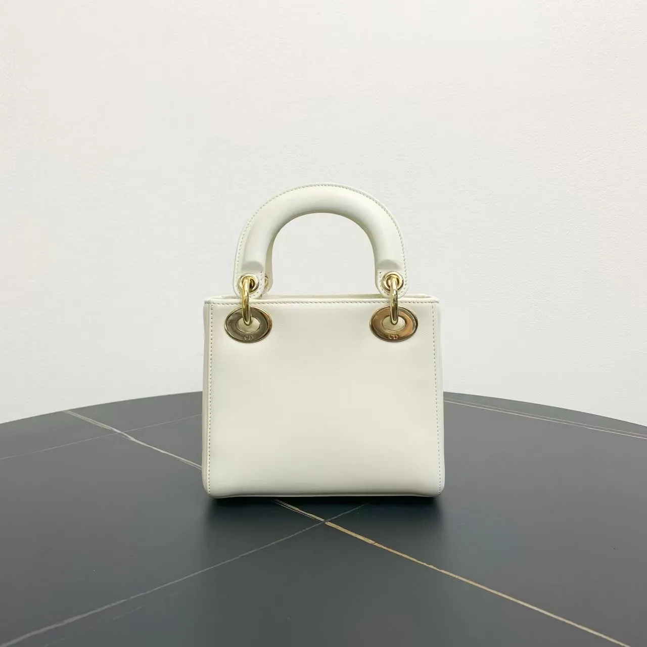 Preloved Dior Lady Bag White Leather Top Handle Amour Heart Bag