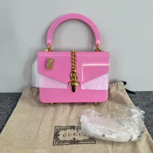 Preloved Gucci Top Handle Bag MY2-7 Pink Leather Handbag
