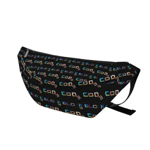 Printed   Embroidered Large Fanny Bag