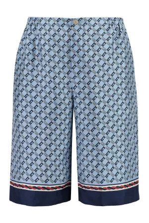 PRINTED SILK SHORTS