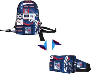 Pro Specialties Group New York Rangers Transformer Sports Bag – Multi-Functional Backpack with Adjustable Strap & Detachable Fanny Pack