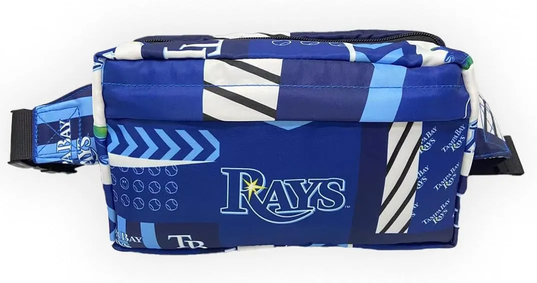 Pro Specialties Group Tampa Bay Rays Transformable 2-in-1 Mini Backpack: Convertible, Stylish, Water-resistant Travel Fanny pack, Crossbody Bag.