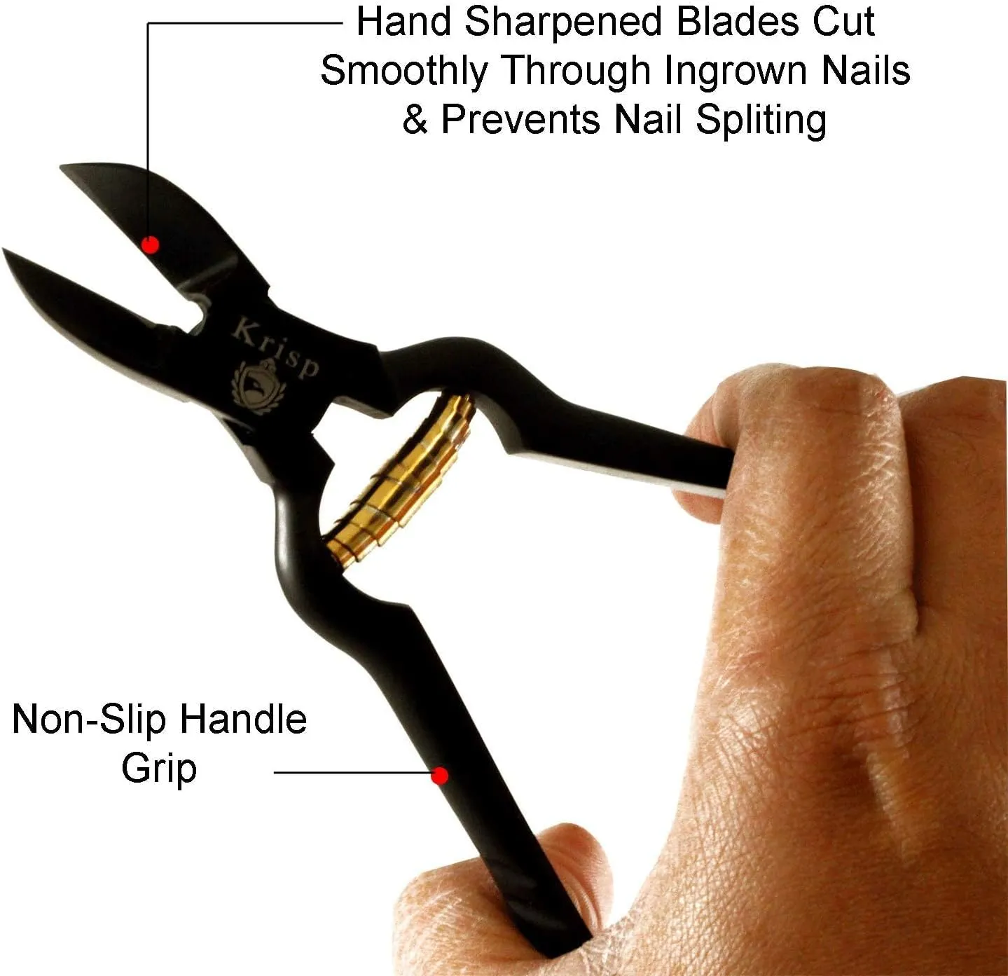 Professional Toenail Clippers for Thick Toe Nails - Heavy Duty Medical Grade Podiatry Stainless Steel Nail Clippers Cutter Trimmer Toenail Scissors for Men Seniors Podiatrist Tools (Black, 6.25 Inch)