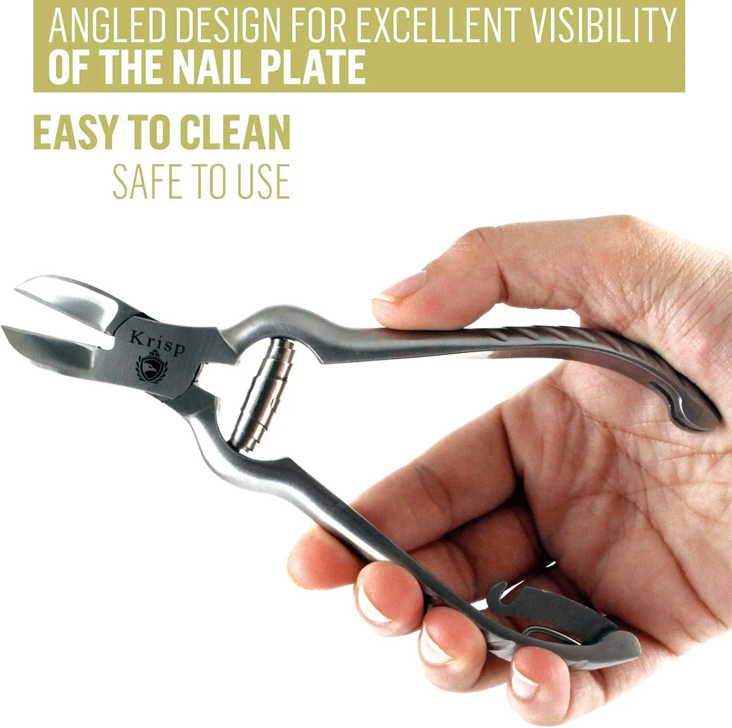 Professional Toenail Clippers for Thick Toe Nails - Heavy Duty Medical Grade Podiatry Stainless Steel Nail Clippers Cutter Trimmer Toenail Scissors for Men Seniors Podiatrist Tools (Silver, 6.25 Inch)