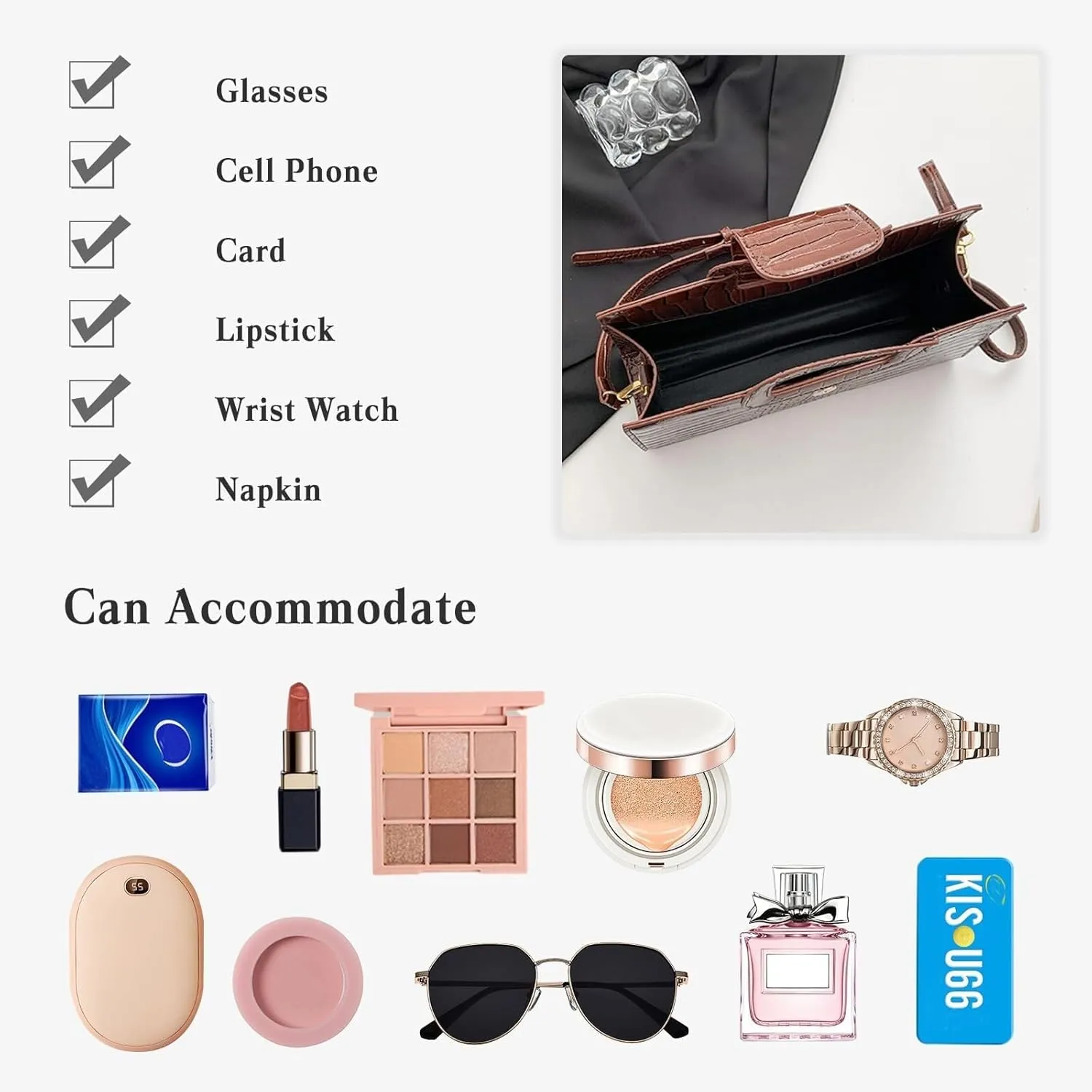 PU Leather Shoulder Crocodile Embossed Crossbody for Women Handbag Medium Capacity Messenger Vintage Flap Satchel