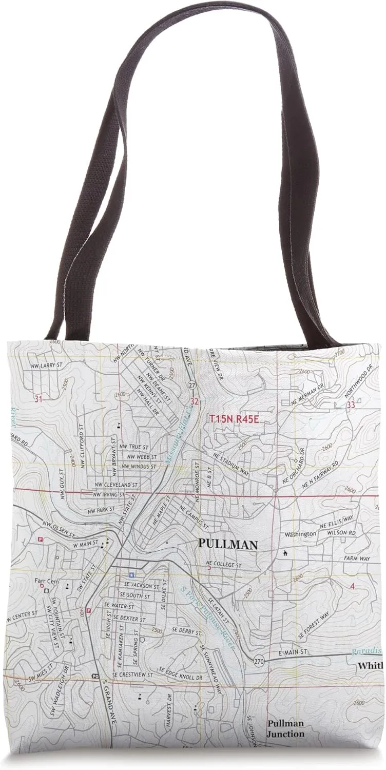 Pullman WA Map (2017) Tote Bag