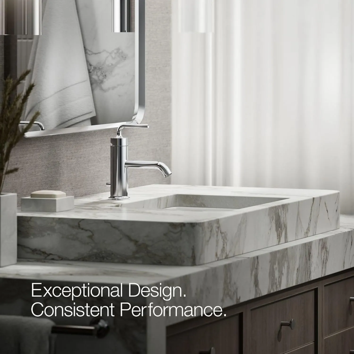 Purist Single-Handle Bathroom Sink Faucet with Straight Lever Handle, 1.2 gpm Polished Chrome