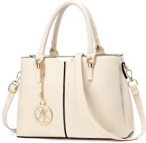 Purse and Handbags for Women, 3 Zip Compartments Tote Bag Designer Shoulder Purse Top Handle Satchel Bags