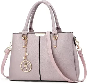 Purse and Handbags for Women, 3 Zip Compartments Tote Bag Designer Shoulder Purse Top Handle Satchel Bags