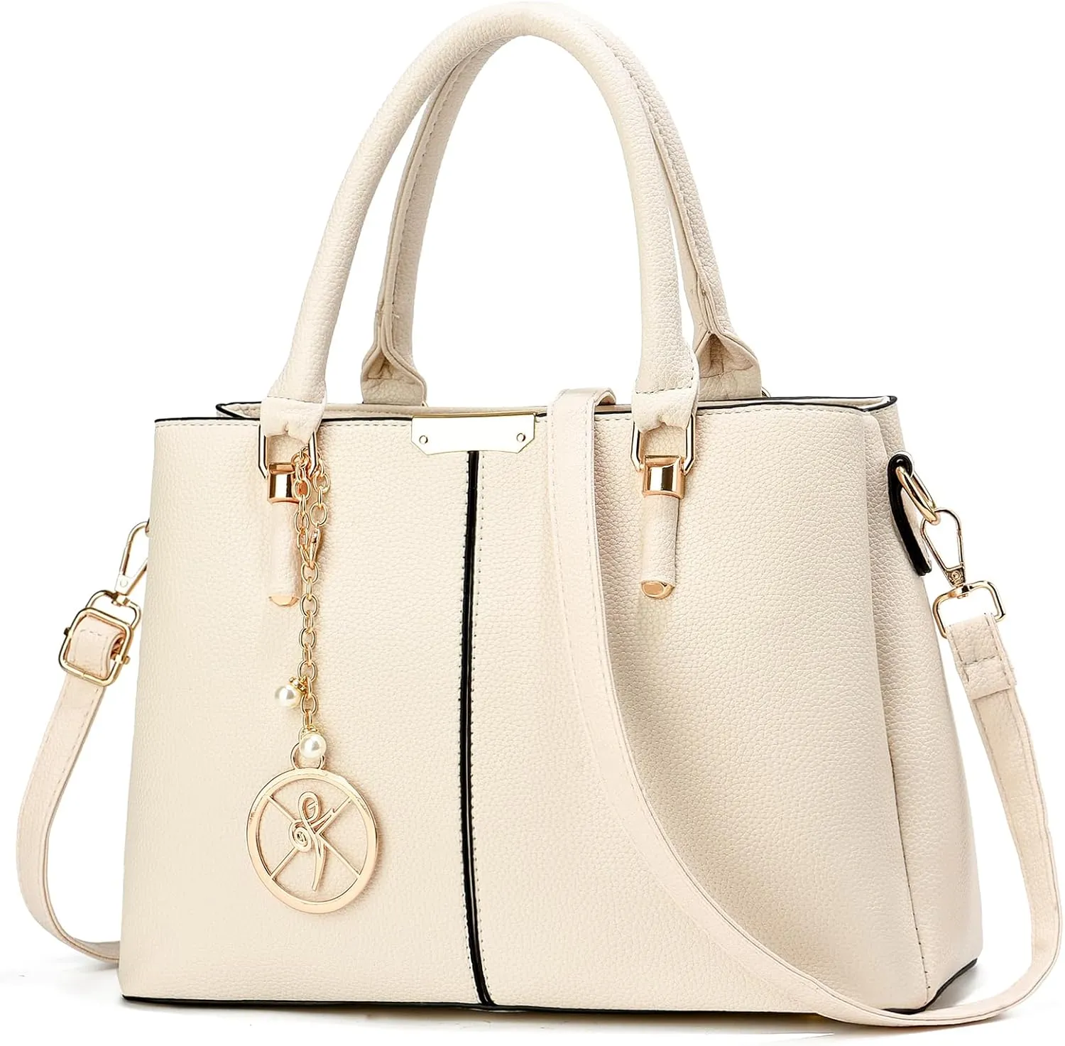 Purse and Handbags for Women, 3 Zip Compartments Tote Bag Designer Shoulder Purse Top Handle Satchel Bags