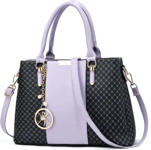 Purse and Handbags for Women, 3 Zip Compartments Tote Bag Designer Shoulder Purse Top Handle Satchel Bags