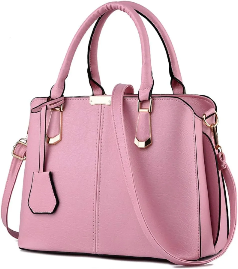 Purses and Handbags for Women Fashion Ladies PU Leather Top Handle Satchel Shoulder Tote Bags Light Blue