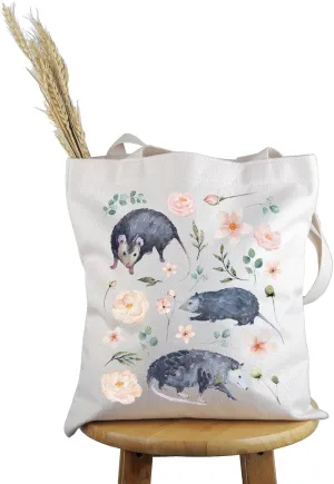 PWHAOO Possum Lover Gift Possum Design Tote Bag Possum Fan Handbag Street Cats Lover Gift Possum Mom Gift