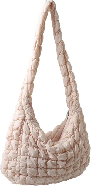 Quilted Tote Bag for Women Puffer Bags Large Padding Shoulder Bag Dumpling Underarm Bag Tote Bag Cloud Handbags with Zip