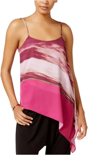 Rachel Roy Womens Printed Asymmetrical Tank Top