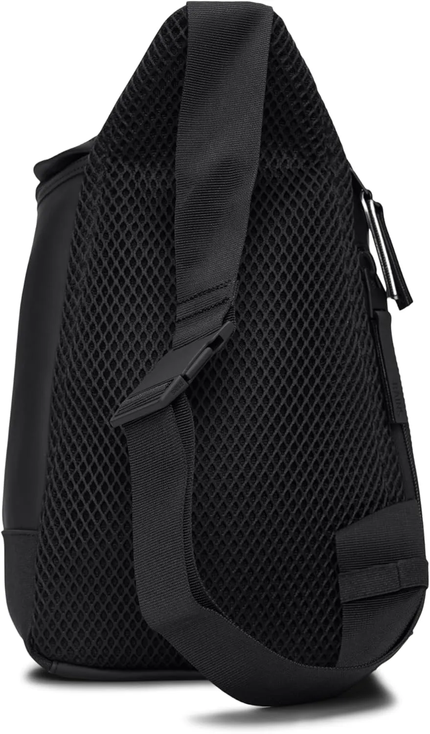 RAINS Black Unisex Waterproof Crossbody Bag - Versatile Sling Bag and Fanny Bag for Men and Women, Trail Design