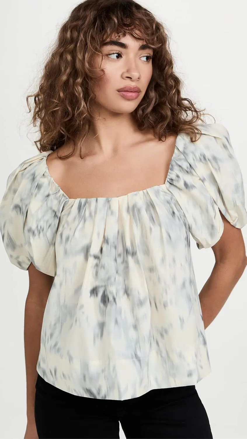 Rebecca Taylor Women's Whisper Rose Tulip Sleeve Top