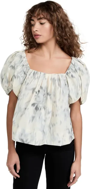 Rebecca Taylor Women's Whisper Rose Tulip Sleeve Top