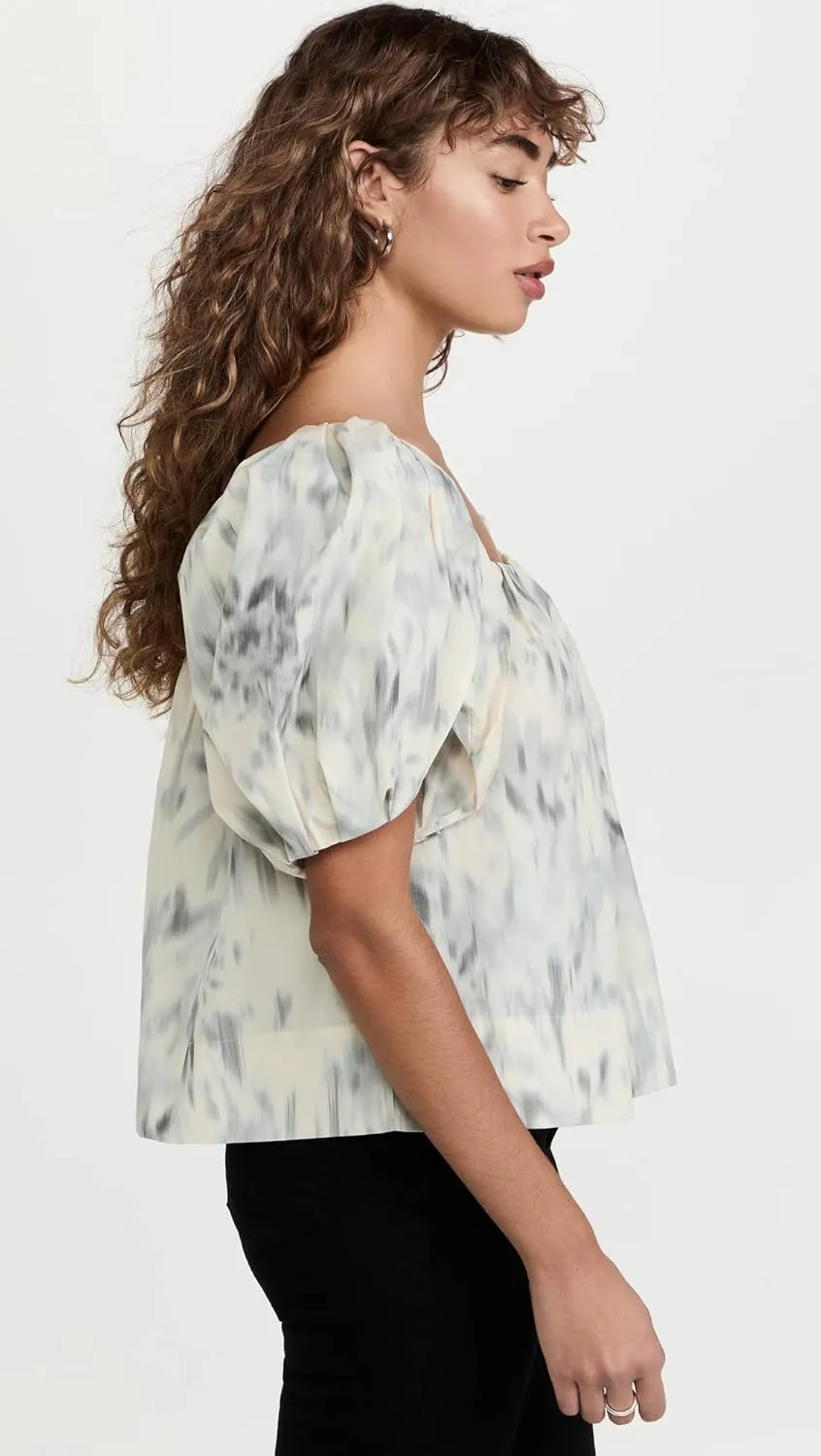 Rebecca Taylor Women's Whisper Rose Tulip Sleeve Top