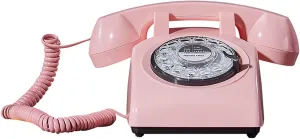 Retro Corded Phone Rotary Dial Telephone Retro Old Fashioned Landline Phones Corded Phone with Hands Free and