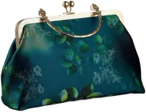 Retro Style Printed Hanfu Handbag Cheongsam Bronze Handbag