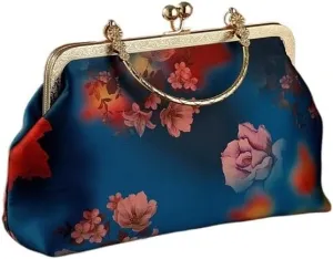 Retro Style Printed Hanfu Handbag Cheongsam Bronze Handbag