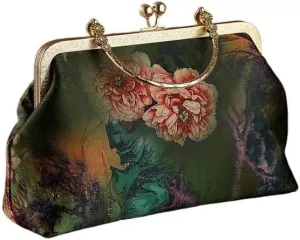 Retro Style Printed Hanfu Handbag Cheongsam Bronze Handbag