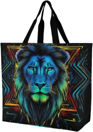 Reusable Grocery Bag for Women, Portable Large Shopping Storage Bag Casual Shoulder Handbags