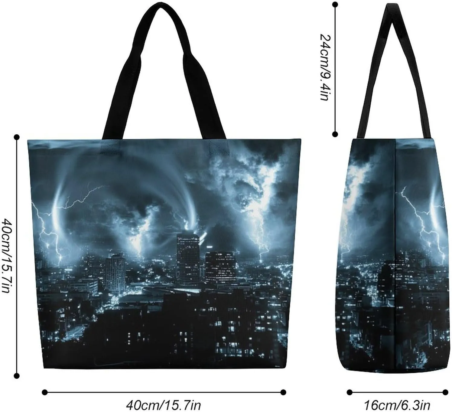 Reusable Grocery Bag for Women, Portable Large Shopping Storage Bag Casual Shoulder Handbags