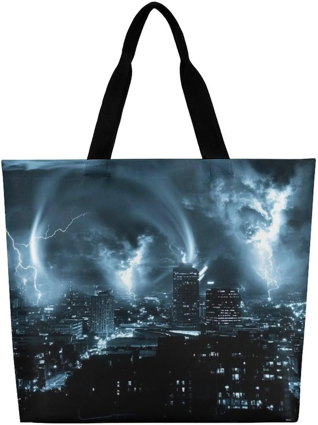Reusable Grocery Bag for Women, Portable Large Shopping Storage Bag Casual Shoulder Handbags