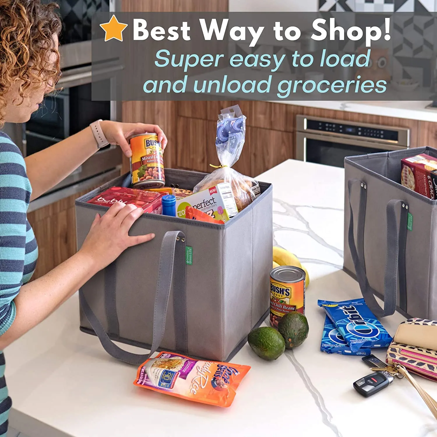 Reusable Grocery Shopping Box Bags