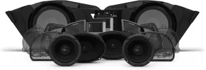 Rockford Fosgate HD14-STG5 Fairing Speakers, Saddlebag Speakers, Saddlebag Subwoofers, and 1,600-Watt Amplifier Kit for Select 2014  Harley Davidson Road Glide & Street Glide Motorcycles