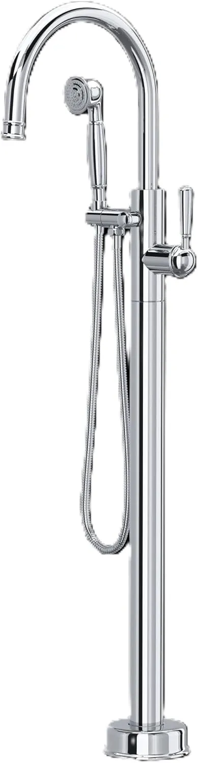 Rohl TTD06HF1LM Rohl Floor Mounted Tub Filler with Built-In Diverter - Includes Hand Shower - Polished Chrome