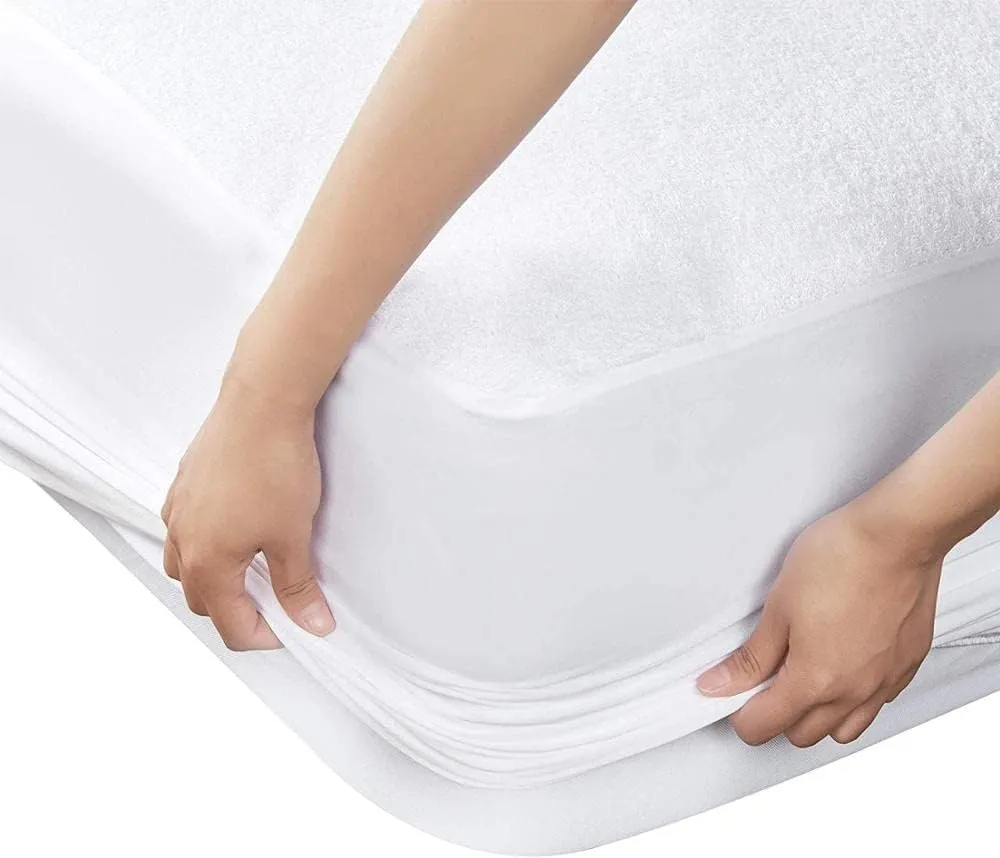 Sacred Thread Waterproof Mattress Protector - Fitted Elastic with Deep Pockets for Any Size Mattress, Smooth Top Cotton Finish, Soft, Breathable, and Noiseless