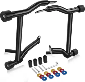 Saddlebag Guards Tip-Over Crash Bars Rear Saddle Bag Support Bracket Protection Kit Fit for Harley Touring Street Glide Road Glide Road King Electra Glide CVO Ultra Limited Freewheeler 2009-2025