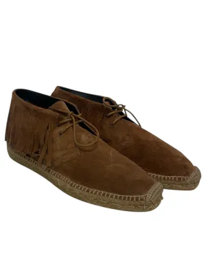 SAINT LAURENT/Shoes/EU 43/Suede/BRW/Suede Fringe Trim Espa