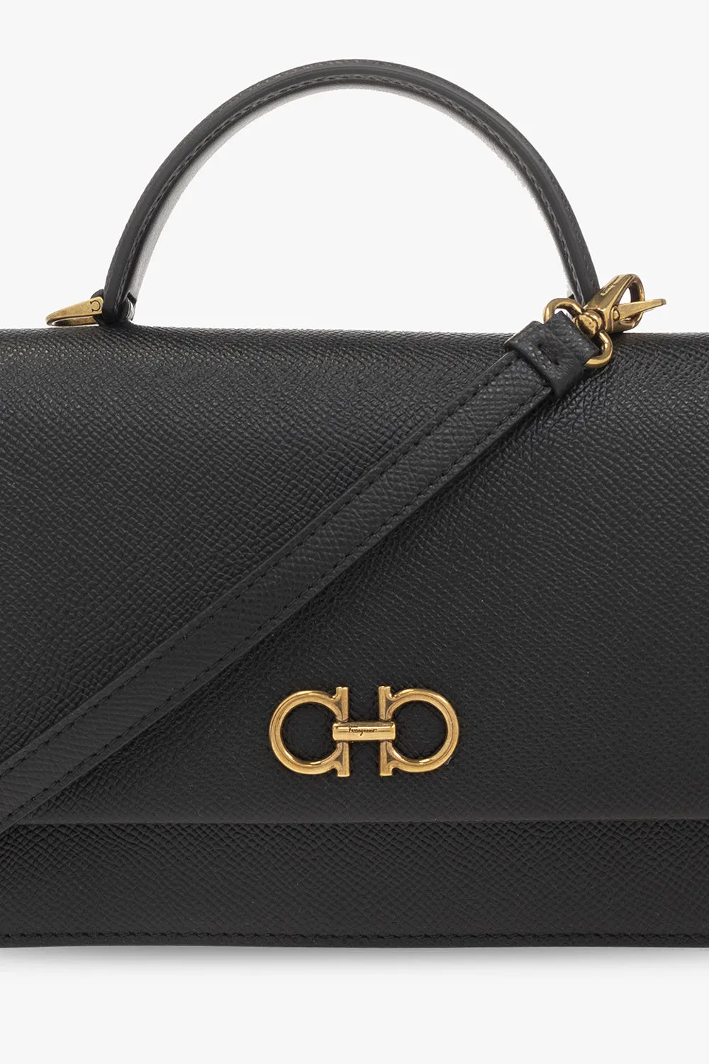 SALVATORE FERRAGAMO GANCINI FLAP SHOULDER BAG